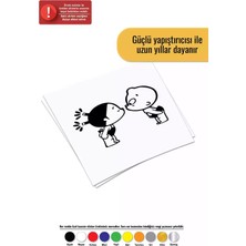 UAStudio Öpüşen Bebekler - Araç, Oto, Laptop, Duvar Uyumlu Sticker 15*12 cm
