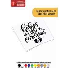 UAStudio Babys First Christmas 3 Sticker Oto Motor Laptop Duvar Folyo Sticker 50X55 cm