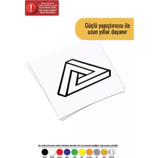 UAStudio Pensore Üçgeni Sticker Oto Motor Laptop Duvar Folyo Sticker 40 x 32 cm