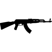 UAStudio AK47 Kalaşnikof Sticker Oto Motor Laptop Duvar Folyo Sticker 40X8 cm