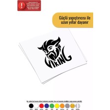 UAStudio Boynuzlu Viking Sticker Oto Motor Laptop Duvar Folyo Sticker 90X99 cm