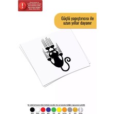UAStudio Kayan Kedi Sticker Oto Motor Laptop Duvar Folyo Sticker 15 x 30 cm