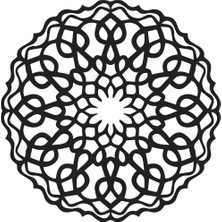 UAStudio Çiçek Deseni (Oto-Motor-Laptop-Duvar-Dekor) (Tip 8) 20 x 20 cm