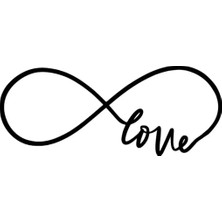 UAStudio Love Sonsuzluk Sticker Oto Motor Laptop Duvar Folyo Sticker 10X4 cm