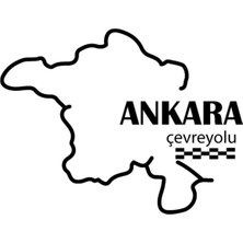 UAStudio Ankara Çevreyolu Sticker (Oto-Motor-Laptop-Duvar-Dekor) 24 x 18 cm