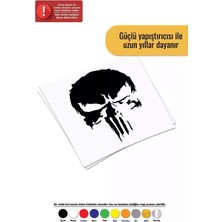UAStudio Alevli Punisher - Araç, Oto, Laptop, Duvar Uyumlu Sticker 50*60 cm