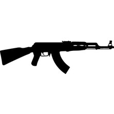UAStudio AK47 Kalaşnikof Sticker Oto Motor Laptop Duvar Folyo Sticker 50 x 10 cm