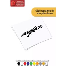 UAStudio AK47 Sticker Oto Motor Laptop Duvar Folyo Sticker 80X32 cm