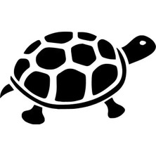 UAStudio Kaplumbağa Caretta Yandan Sticker Oto Motor Laptop Duvar Folyo Sticker 15 x 9 cm