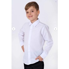 Ay Kids Düz Renk Klasik Kesim Erkek  Çocuk Gömlek 7973-B