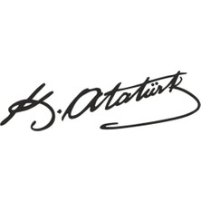 UAStudio Atatürk Imza Sticker 17X5 cm 00016