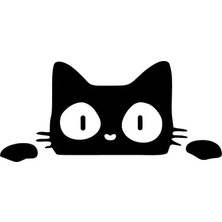 UAStudio Bagajdan Bakan Kedi Sticker Oto Motor Laptop Duvar Folyo Sticker 10X4 cm