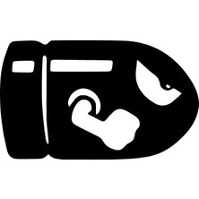 UAStudio Sinirli Bomba Sticker Oto Motor Laptop Duvar Folyo Sticker 10X6 cm