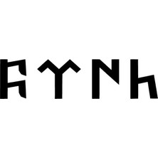 UAStudio Göktürkçe Yazı Sticker (Oto-Motor-Laptop-Duvar-Dekor) 20 x 4 cm