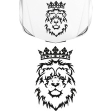 UAStudio Oto Kaput Özel Yeni Kaliteli Kaliteli Sticker Aslan Tasarım 40*62 cm