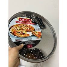 Elif Aksesuar Paslanmaz Çelik Pizza Tepsisi 34 cm Pizza Için