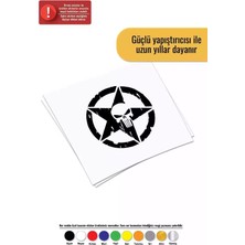 UAStudio Army Star Punisher - Araç, Oto, Laptop, Duvar Uyumlu Sticker 15*15 cm