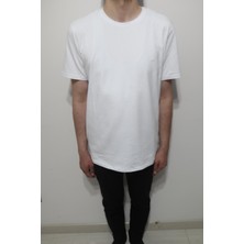 Santa Fistan Store Erkek Düz Spor Kesim Rahat Kalıp Bisiklet Yaka Basic T-Shirt