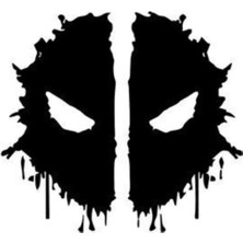 UAStudio Deadpool Oto Motor Laptop Duvar Folyo Sticker 50 x 45 cm