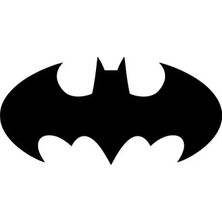 UAStudio Batman Amblem Sticker Oto Motor Laptop Duvar Folyo Sticker 80X40 cm