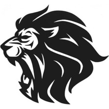 UAStudio Aslan Tasarımlı Sticker (Oto-Motor-Laptop-Duvar-Dekor) 10 x 9 cm