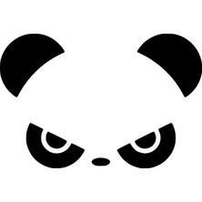 UAStudio Sinirli Panda Sticker Oto Motor Laptop Duvar Folyo Sticker 10X7 cm