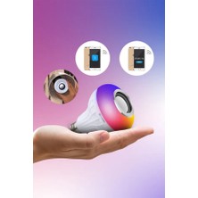 GUNKES Kumandalı Ampul Şekilli Bluetooth Hoparlör LED Işık