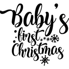 UAStudio Babys First Christmas Sticker (Oto-Motor-Laptop-Duvar-Dekor) 10 x 9 cm