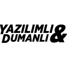 UAStudio Yazılımlı ve Dumanlı Sticker Oto Motor Laptop Duvar Folyo Sticker 10X2 cm