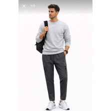 Ay Kids Erkek Gri Kargo Jogger Pantolon – Rahat Kesim, Günlük & Spor Kullanım 2796-