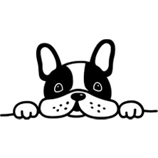 UAStudio Bagajdan Bakan Bulldog Sticker Oto Motor Laptop Duvar Folyo Sticker 30X18 cm