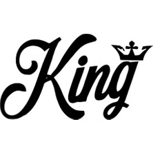 UAStudio King Tac - Araç, Oto, Laptop, Duvar Uyumlu Sticker 20*12 cm