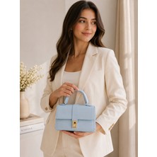 Elan Collection Kadın Çanta Üstten Ayarlanabilir Çapraz Askılı El ve Omuz Çantası Buz Mavi