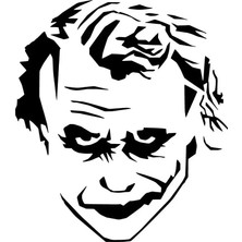 UAStudio Joker Kafa Sticker Oto Motor Laptop Duvar Folyo Sticker 60X66 cm