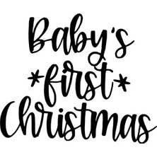 UAStudio Babys First Christmas 2 Sticker Oto Motor Laptop Duvar Folyo Sticker 30X24 cm