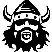 UAStudio Viking Sticker Oto Motor Laptop Duvar Folyo Sticker 50 x 50 cm