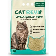 Catrevi Topaklanan Doğal Mısır Koçanı Kedi Kumu 8 Lt %99 Tozsuz Parfümsüz Aktif Karbonlu Güçlü Topaklanma