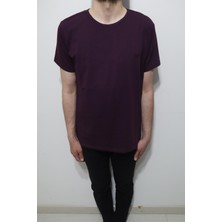 Santa Fistan Store Erkek Düz Spor Kesim Dar Kalıp Bisiklet Yaka Basic T-Shirt