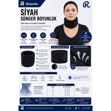 Rotantix Sünger Boyunluk Siyah Renk ,boyun Destek Boyun Düzleşmesi