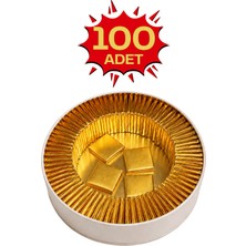 Bubi Çikolata Metal Kutuda Altın Sargılı Sütlü Madlen 100 Adet Ikramlık Çikolata