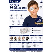 Rotantix Çocuk Göz Kapama Bandı 10 Farklı Desen Göz Bandı 100 Adet Erkek