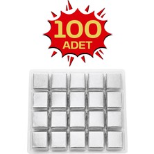 Bubi Çikolata Gümüş Sargılı Sütlü Madlen 100 Adet Ikramlık Çikolata