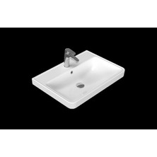 Turkuaz Seramik Turkuaz Cerastyle Luna 65*46 cm Etajerli Damlalıklı Lavabo