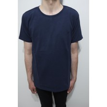 Santa Fistan Store Erkek Düz Spor Kesim Dar Kalıp Bisiklet Yaka Basic T-Shirt