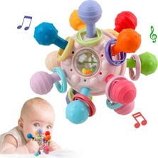 Circle Toys Bebek Montessori Duyusal Diş Kaşıyıcı Top – Motor Becerileri Gelişim Oyuncağı - Çok Renkli
