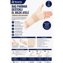 Rotantix Krem Rengi Baş Parmak Destekli El Bilek Ateli (Sağ El Standart)
