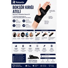 Rotantix Boksör Kırığı Ateli Çift Taraflı Çelik Destekli Eklem Kırık Sabitleyici Parmak El Destek Ateli Sağ-Sol Uyumlu
