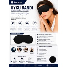 Rotantix Uyku Bandı Uyku Gözlüğü Yıkanabilir Uyku Bandı Göz Bandı Maskesi Işık Önleyici Gözlük Maske Bant