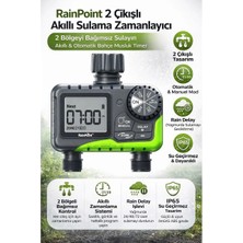 Rainpoint ITV205 Mini Dijital 2-Çıkışlı Hortum Su Zamanlayıcısı Su Geçirmez ve Dayanıklı Tasarım