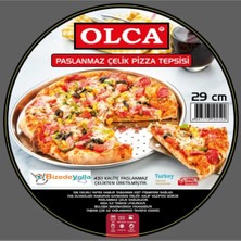 Elif Aksesuar Paslanmaz Çelik Pizza Tepsisi 29 cm Pizza Için